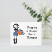 Winkelen tot je Briefkaart laat vallen Uitnodigen (Staand voorkant)