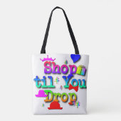 Winkelen tot je Canvas tas laat vallen (Achterkant)