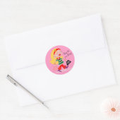 Winkelen tot je laat vallen! ronde sticker (Envelop)