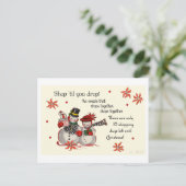 Winkelen tot je wegvalt. briefkaart (Staand voorkant)