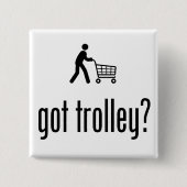 Winkelen Vierkante Button 5,1 Cm (Voorkant)