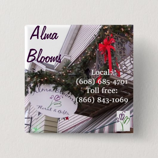 Winkelen Vierkante Button 5,1 Cm (Voorkant)