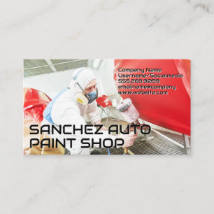 Winkelen voor automatische carrosserie   Spuitauto Visitekaartje