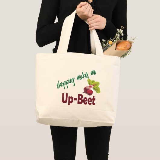 Winkelen voor bier grote tote bag (Voorkant (product))