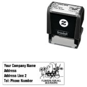 Winkelen voor bloemetjesverkoper  zelfinktende stempel (In situ)