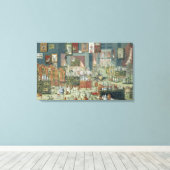 Winkelen voor Chinese goederen, midden 18e eeuw (c Canvas Afdruk (Insitu (Houten vloer))