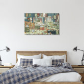 Winkelen voor Chinese goederen, midden 18e eeuw (c Canvas Afdruk (Insitu (Slaapkamer))