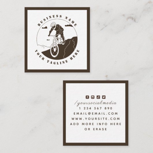 Winkelen voor extreme bergfietsen vierkante visitekaartje (Voorkant / Achterkant)
