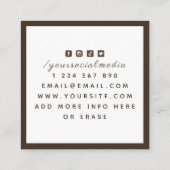 Winkelen voor extreme bergfietsen vierkante visitekaartje (Achterkant)