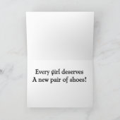 Winkelen voor het einde van het seizoen vliegschoe feestdagen kaart (Binnen)