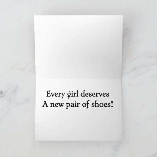 Winkelen voor het einde van het seizoen vliegschoe feestdagen kaart (Binnen)