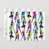 Winkelen voor meisjes briefkaart (Voorkant / Achterkant)