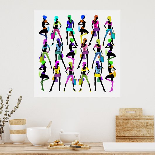 Winkelen voor meisjes poster (Keuken)