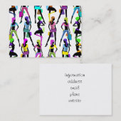 Winkelen voor meisjes visitekaartje (Voorkant / Achterkant)