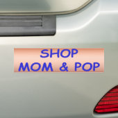 Winkelen voor moeder en Pop Bumpersticker (Op auto)