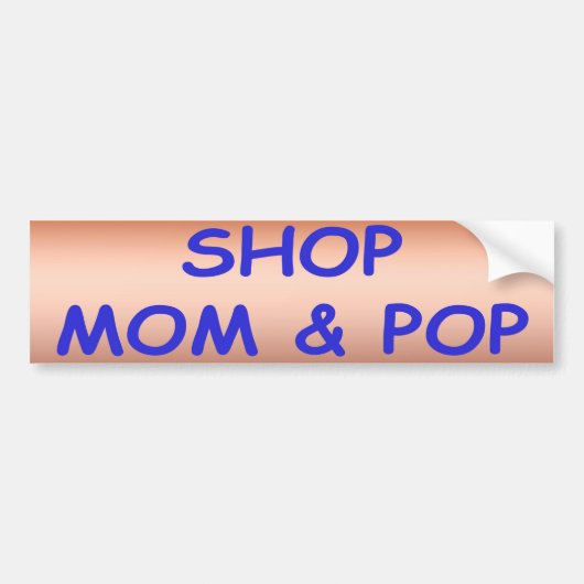 Winkelen voor moeder en Pop Bumpersticker (Voorkant)
