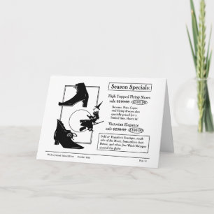 Winkelen voor vliegschoenen aan het einde van het feestdagen kaart