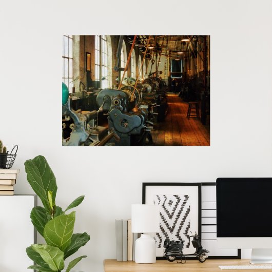 Winkelen voor zware machines poster (Thuiskantoor)