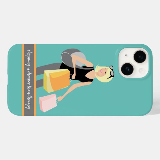 Winkelen vs. Therapy Phone Case (Achterkant (horizontaal))