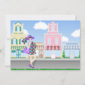 Winkelen Zwanger Mam Baby shower Uitnodiging (Voorkant)