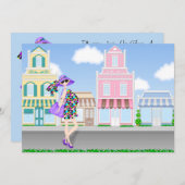 Winkelen Zwanger Mam Baby shower Uitnodiging (Voorkant / Achterkant)