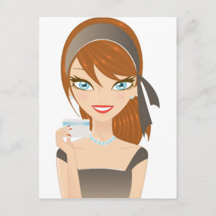 Winkelend Meisje Briefkaart