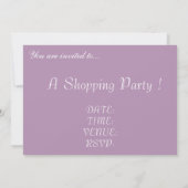 Winkelende de dagtochtpartij van partijmeisjes kaart (Achterkant)