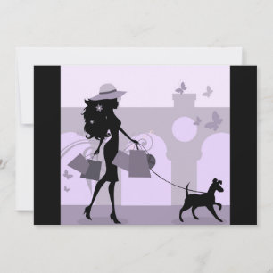 Winkelende de dagtochtpartij van partijmeisjes kaart