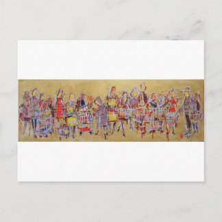 Winkelende kunst Tango veegt de keukenretro dans u Briefkaart