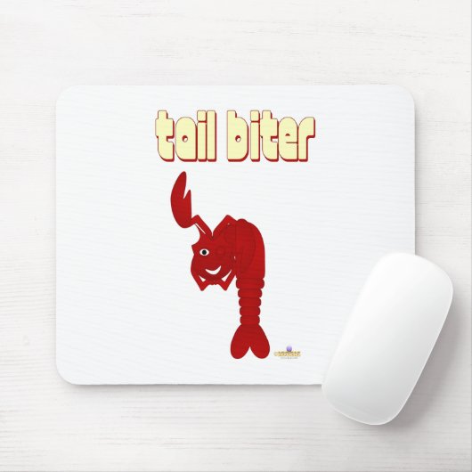 Winkelende rode kreeft staartbiter muismat (Met muis)