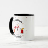 Winkelende Sneeuwman Koffiemok Mok (Voorkant links)