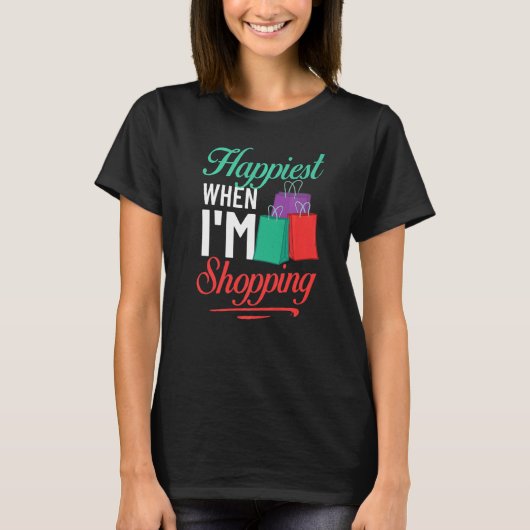 Winkelende spotprijzen winkelen Shopper Jokes 3 T-shirt (Voorkant)
