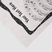 Winkelende Witte Kat Dansen op Piano Zwart Lijst Tissuepapier (Detail)