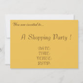 Winkelfeestje meisjes uitstapje feestje kaart (Achterkant)