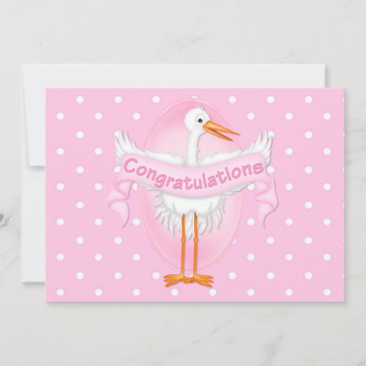 Winkelfelicitaties Baby shower uitnodiging (Voorkant)