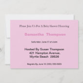 Winkelfelicitaties Baby shower uitnodiging (Achterkant)