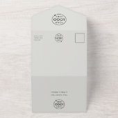 Winkelgebeurtenis | Gray Modern Foto Business Star All In One Uitnodiging (Buitenkant)