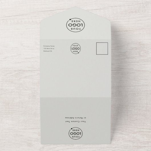 Winkelgebeurtenis | Gray Modern Foto Business Star All In One Uitnodiging (Buitenkant)