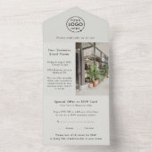 Winkelgebeurtenis | Gray Modern Foto Business Star All In One Uitnodiging (Binnen)