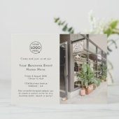 Winkelgebeurtenis | Gray Modern Foto Business Star Kaart (Staand voorkant)