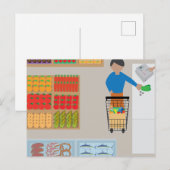 Winkelier uit een kruidenierswinkel briefkaart (Voorkant / Achterkant)