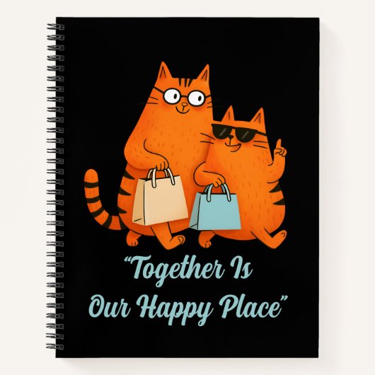Winkelierdag Kat Liefde Spiraal Notebook Notitieboek (Voorkant)