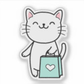 Winkelkat Sticker (Voorkant)