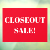 Winkelkleding Verkoop Rood bedrijf Raamsticker (Vel 3)