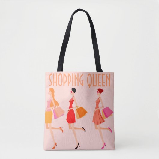 Winkelkoningin Collectie: Dames Tote Bag (Voorkant)