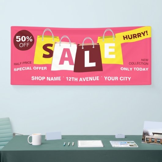 Winkelkorting voor professionele marketing banner (Beurs)