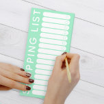 Winkellijst Bright Green Magnetisch Notitieblok<br><div class="desc">Groene boodschappenlijst magnetisch notitieblok met selectievakjes. Een handig boodschappenlijstje notitieblok om op je bureau te poppen of aan de koelkastdeur te plakken. Vul in,  scheur af en check je items in de supermarkt. Niet meer te vergeten boodschappen!</div>