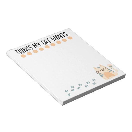 Winkellijst - kattenliefhebber notitieblok (Schuin)