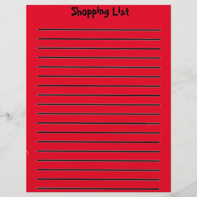 Winkellijst Letterhead Red Briefhoofd (Voorkant)