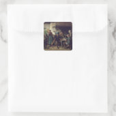 Winkelmaandag 1858 vierkante sticker (Tas)